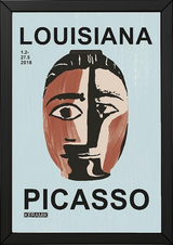 Picasso Louisiana Keramik Poster — Abstract Face Exhibition Print