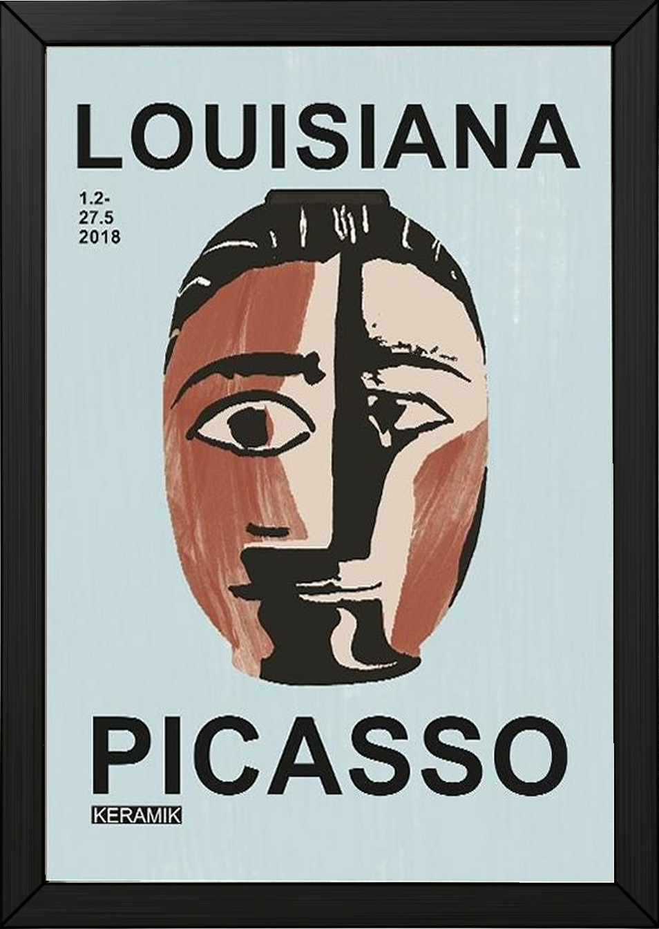 Picasso Louisiana Keramik Poster — Abstract Face Exhibition Print