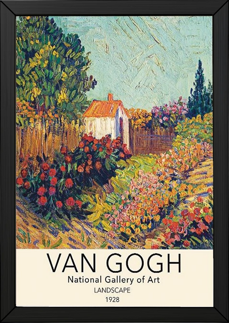 Van Gogh Landscape Poster — National Gallery Post-Impressionist Print