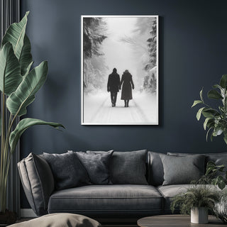 Frosted Love Wall Art Print — Winter Romance Poster