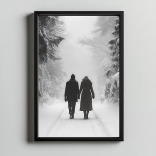 Frosted Love Wall Art Print — Winter Romance Poster
