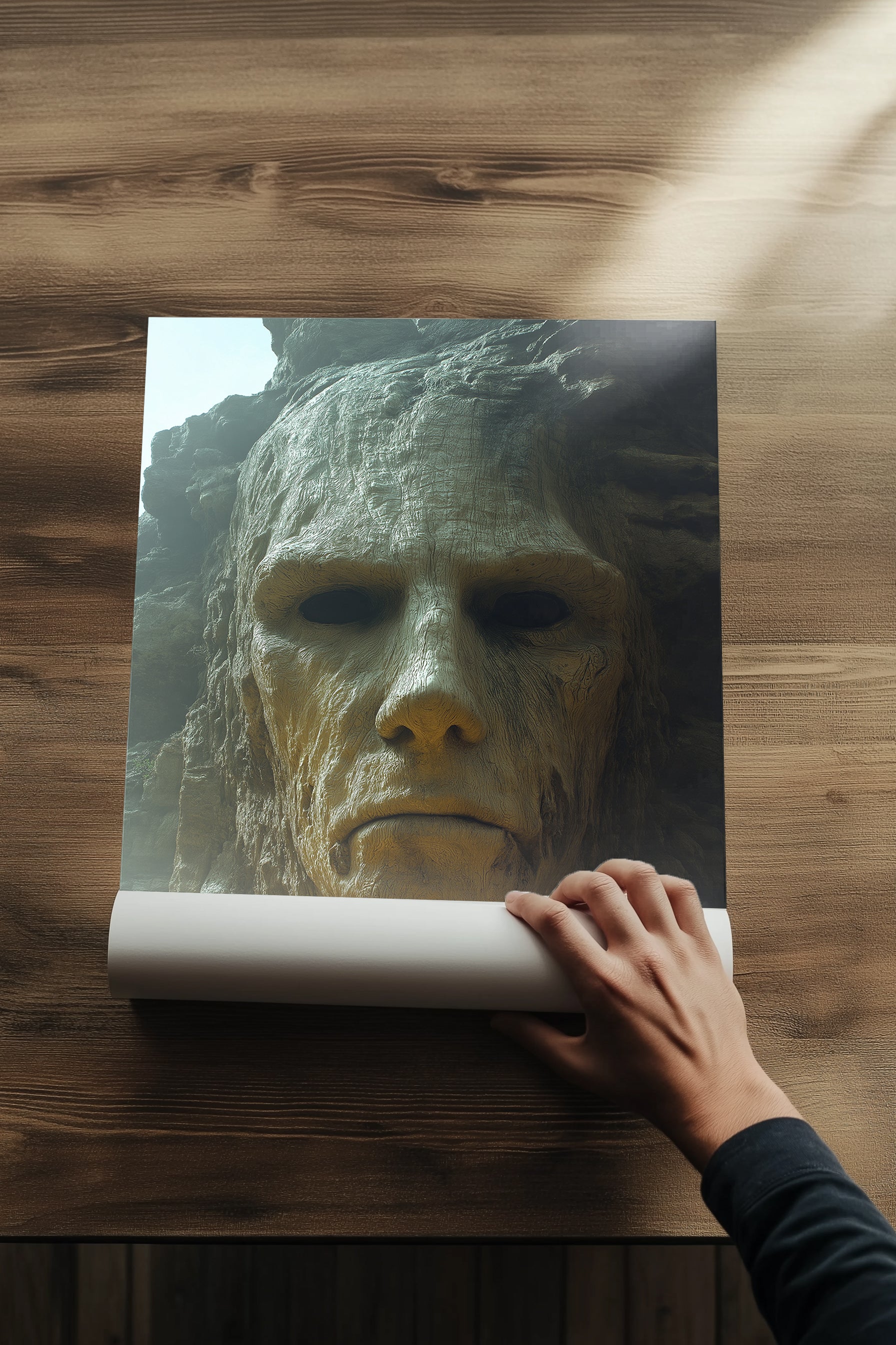 Face of Eternity Wall Art Print — Timeless Portrait Poster