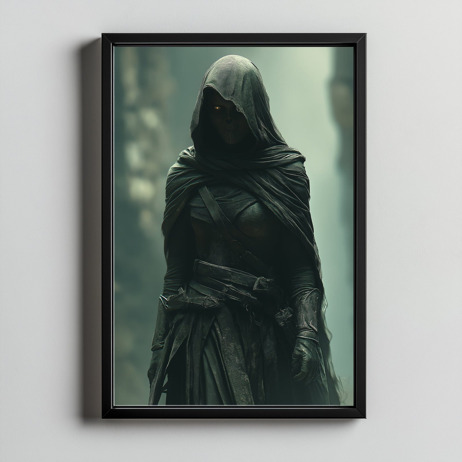 Dark Veil Wall Art Print — Gothic Veiled Portrait Poster
