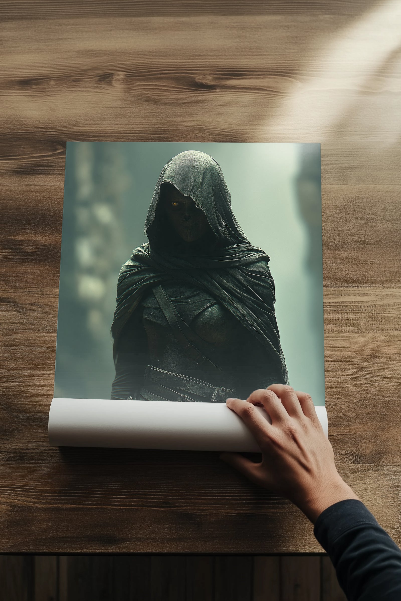 Dark Veil Wall Art Print — Gothic Veiled Portrait Poster